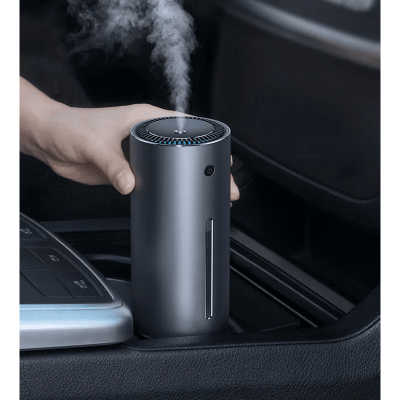 Humidificador portátil para coche CleanDriver disponible en gris y negro