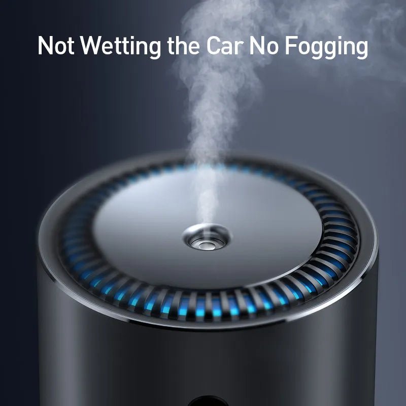 Detalle del depósito de agua del humidificador portátil para coche